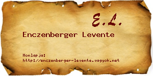 Enczenberger Levente névjegykártya