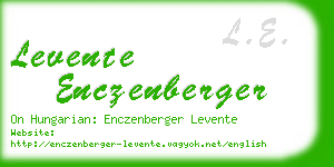 levente enczenberger business card